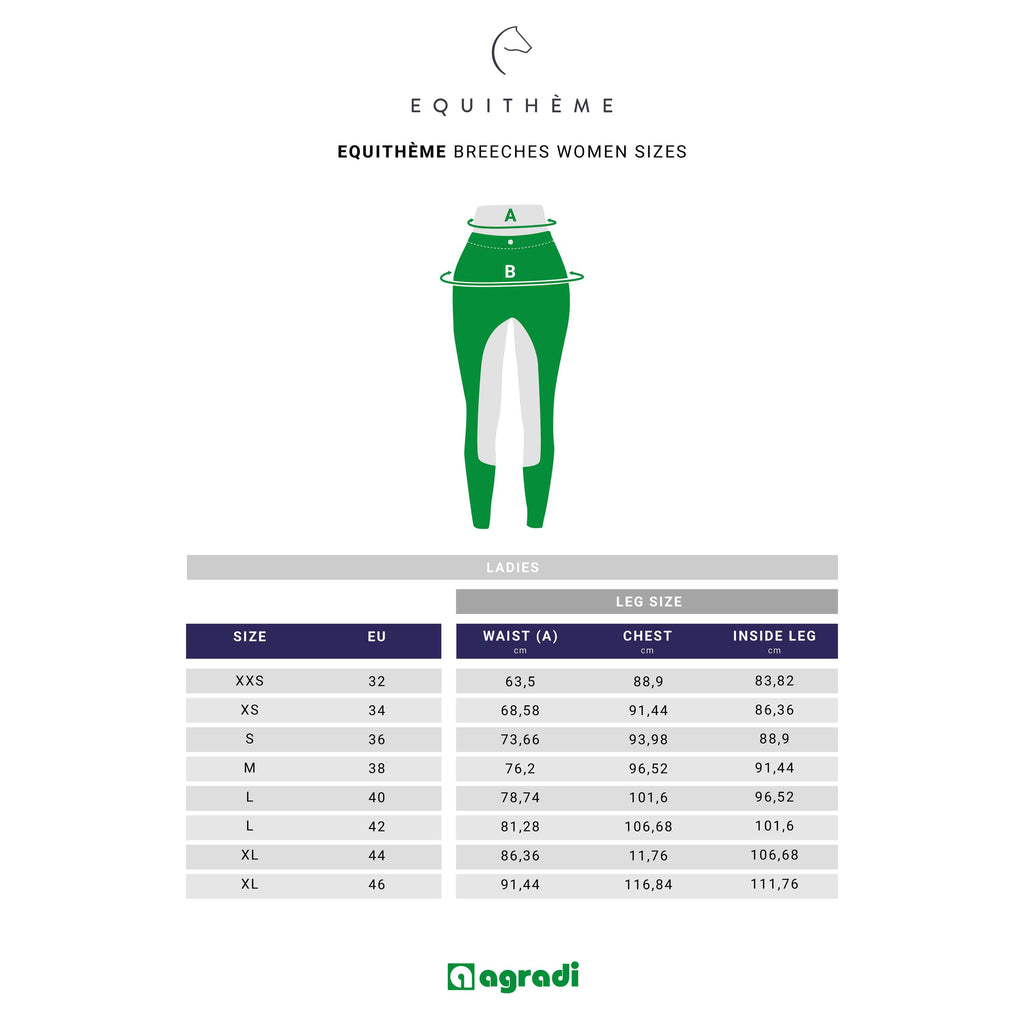EQUITHÈME Leggings da Equitazione Brigitte Nero