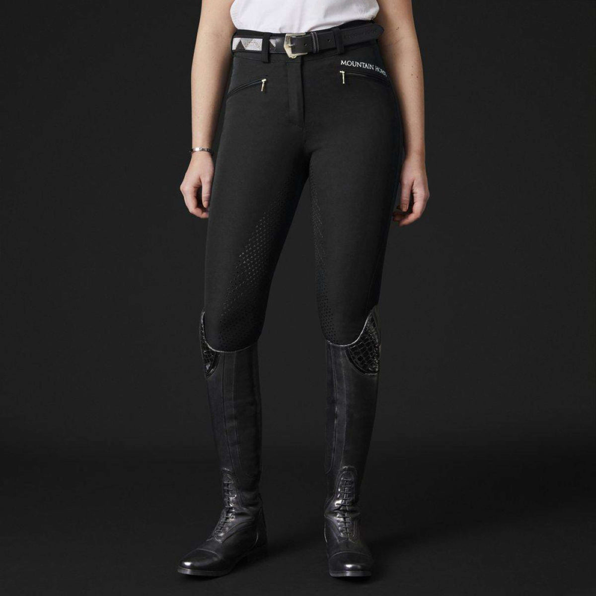 Mountain Horse Pantaloni da Equitazione Diana Nero