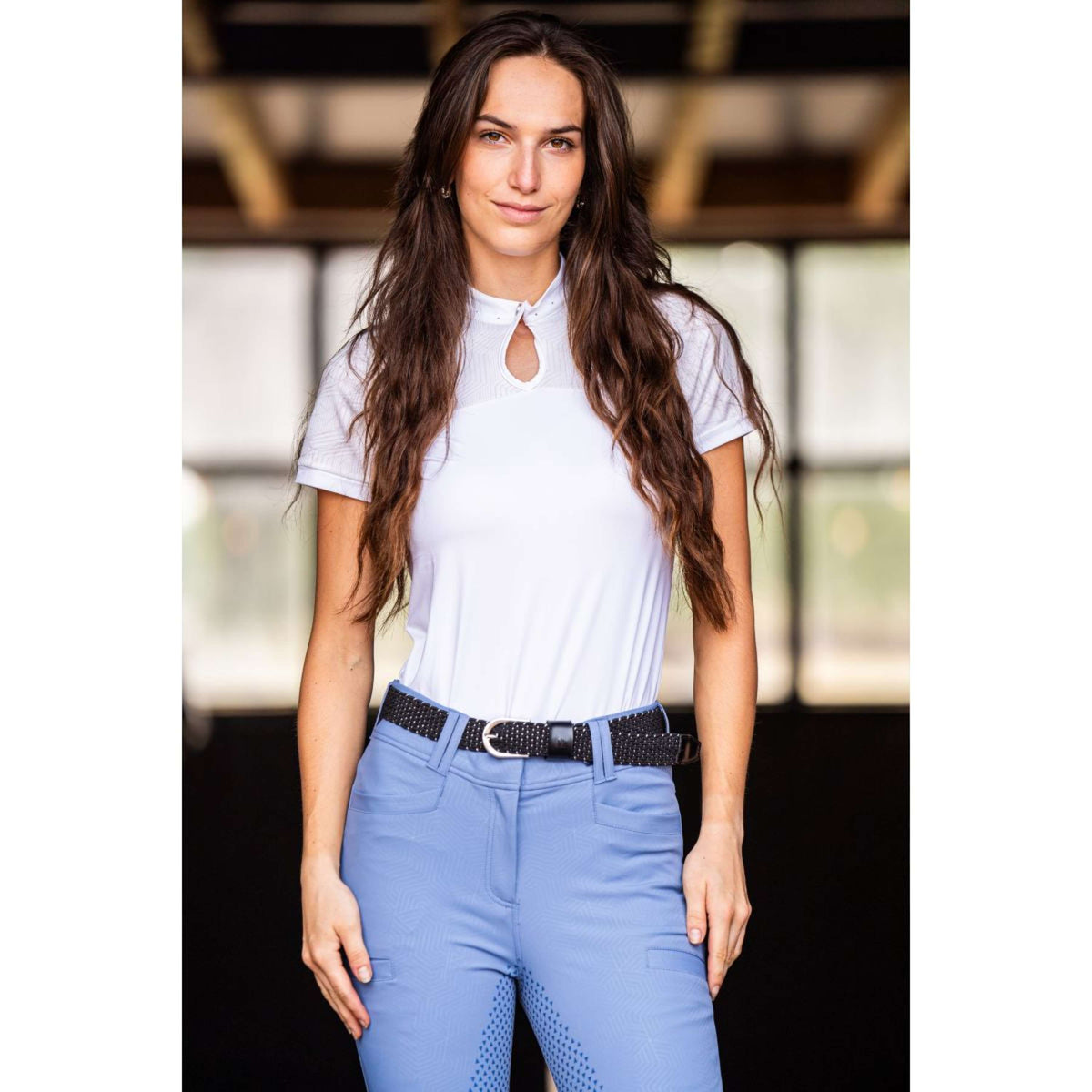 Mountain Horse Shirt Jewel Tech Bianco