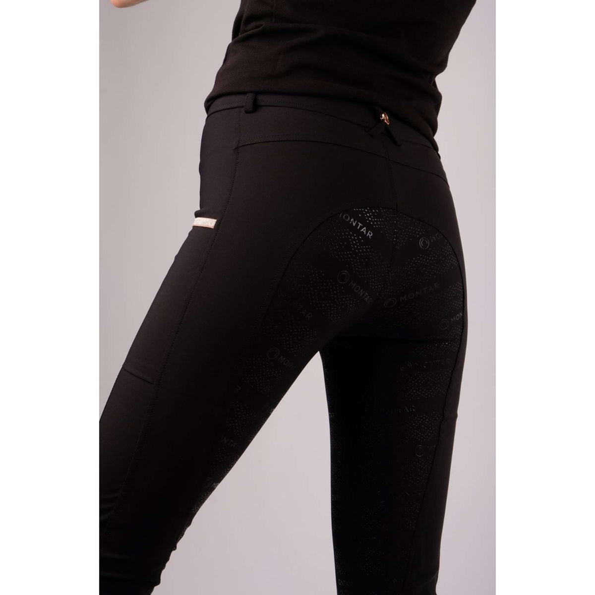 Montar Pantaloni da equitazione Millie Rosegold FullGrip Nero