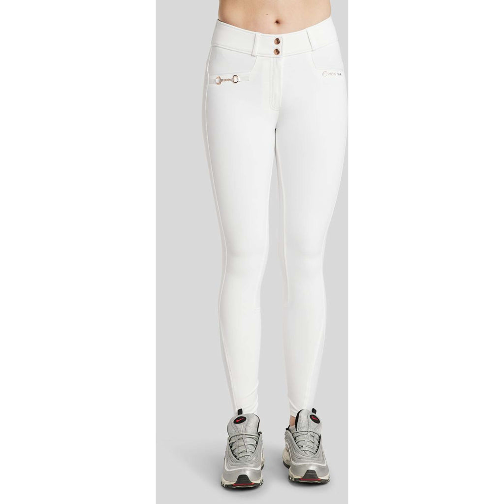 Montar Calzoni Molly Rosegold Highwaist FullGrip Bianco