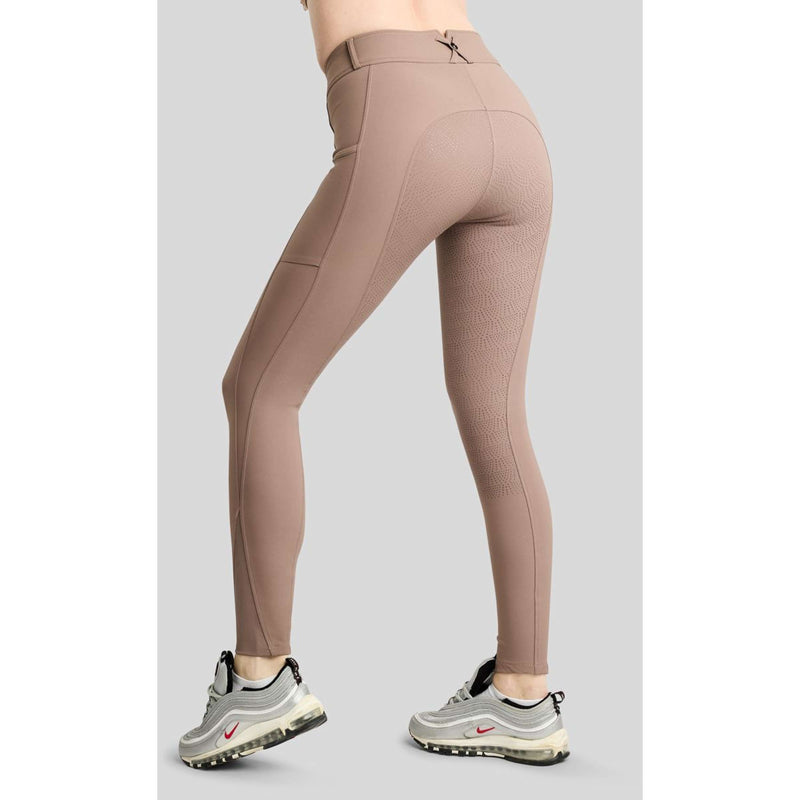 Montar Pantaloni da Equitazione MoMegan Full Grip Nougat Brown