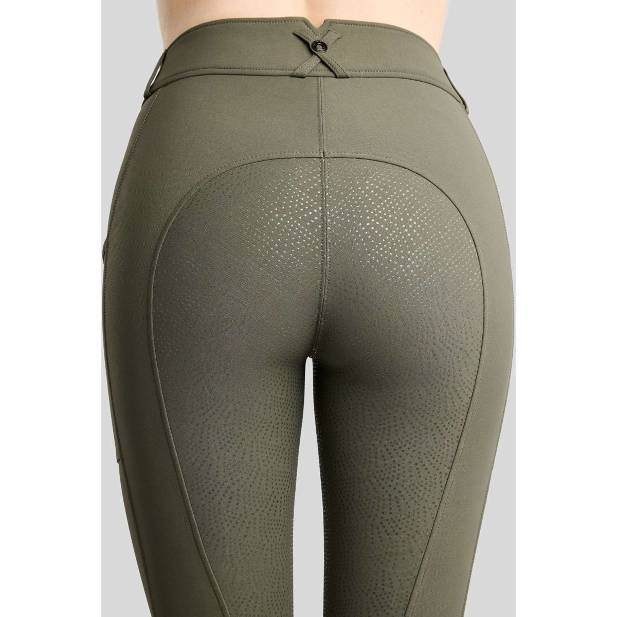 Montar Pantaloni da Equitazione MoMegan Full Grip Forest Green