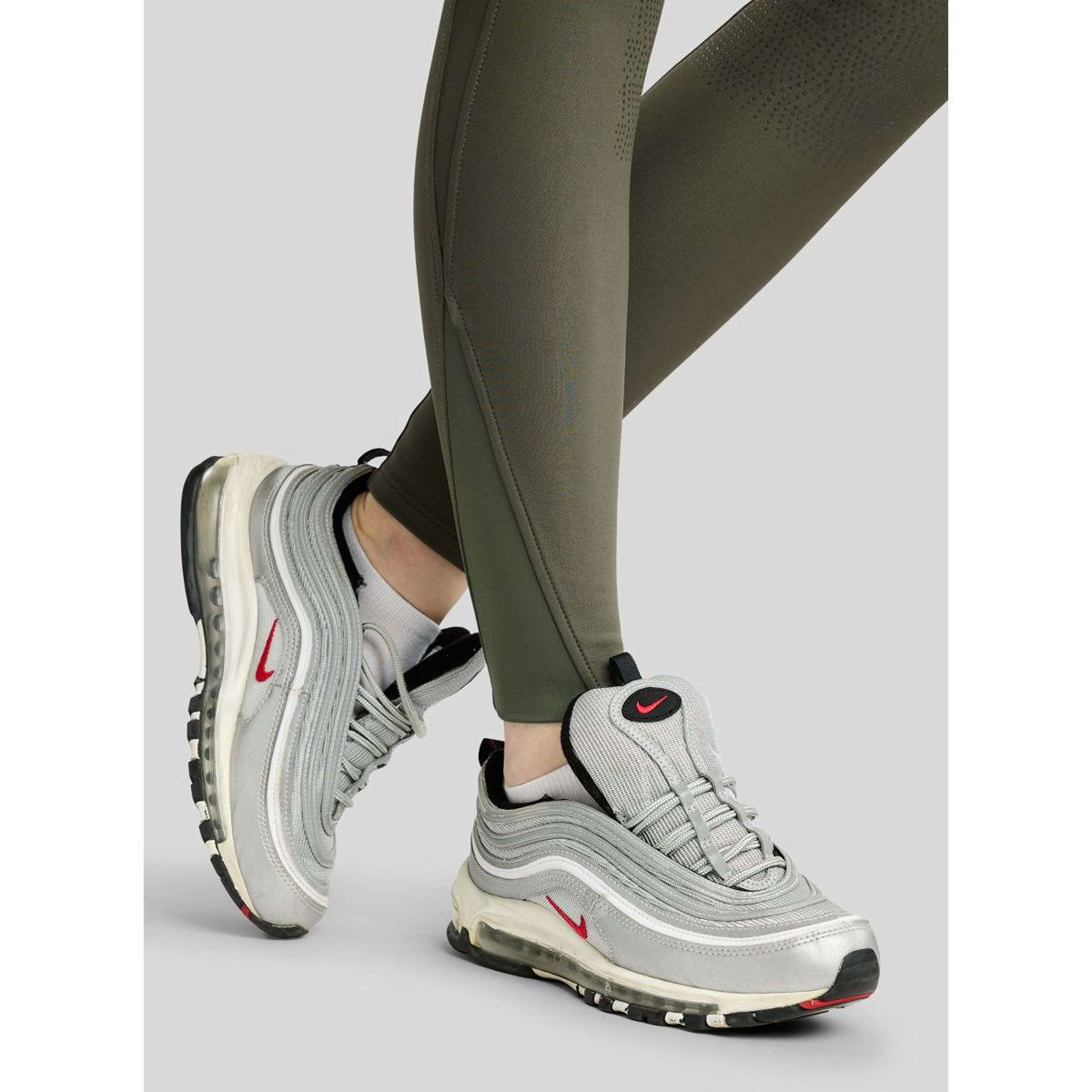 Montar Pantaloni da Equitazione MoMegan Full Grip Forest Green
