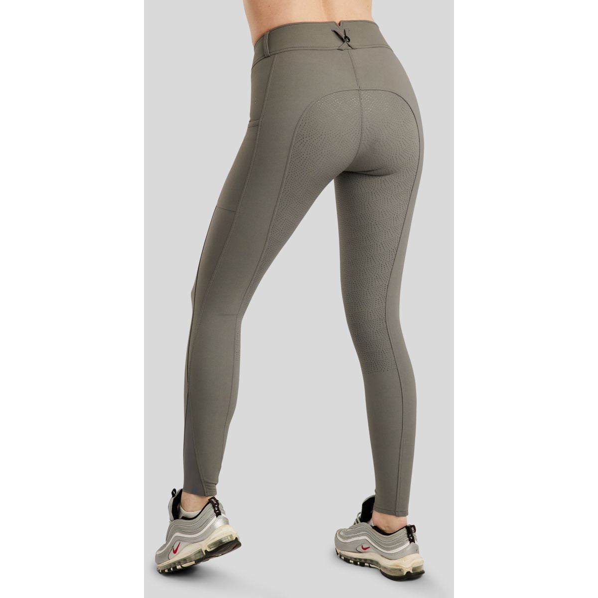 Montar Pantaloni da Equitazione Megan Full Grip Grigio