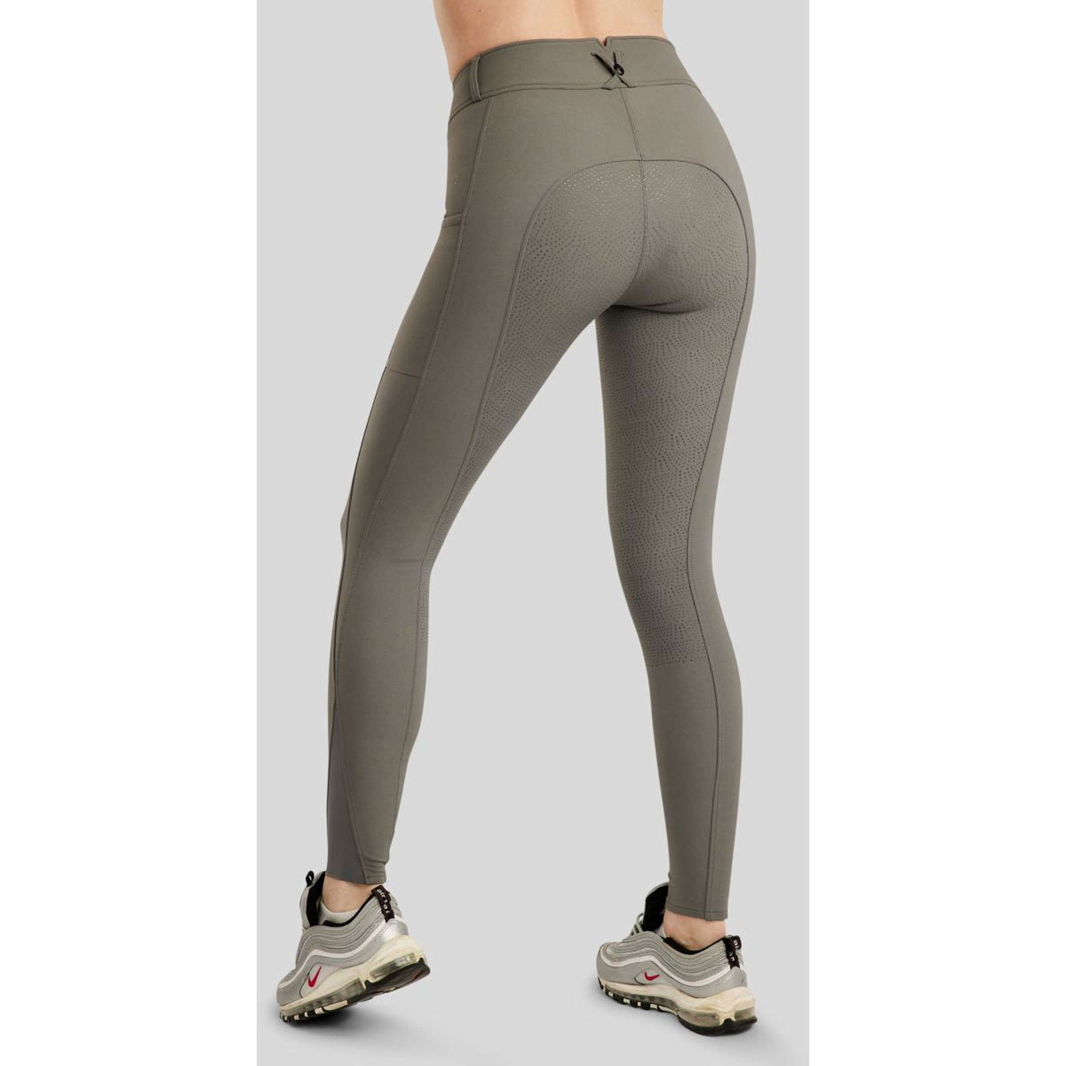 Montar Pantaloni da Equitazione Megan Full Grip Grigio