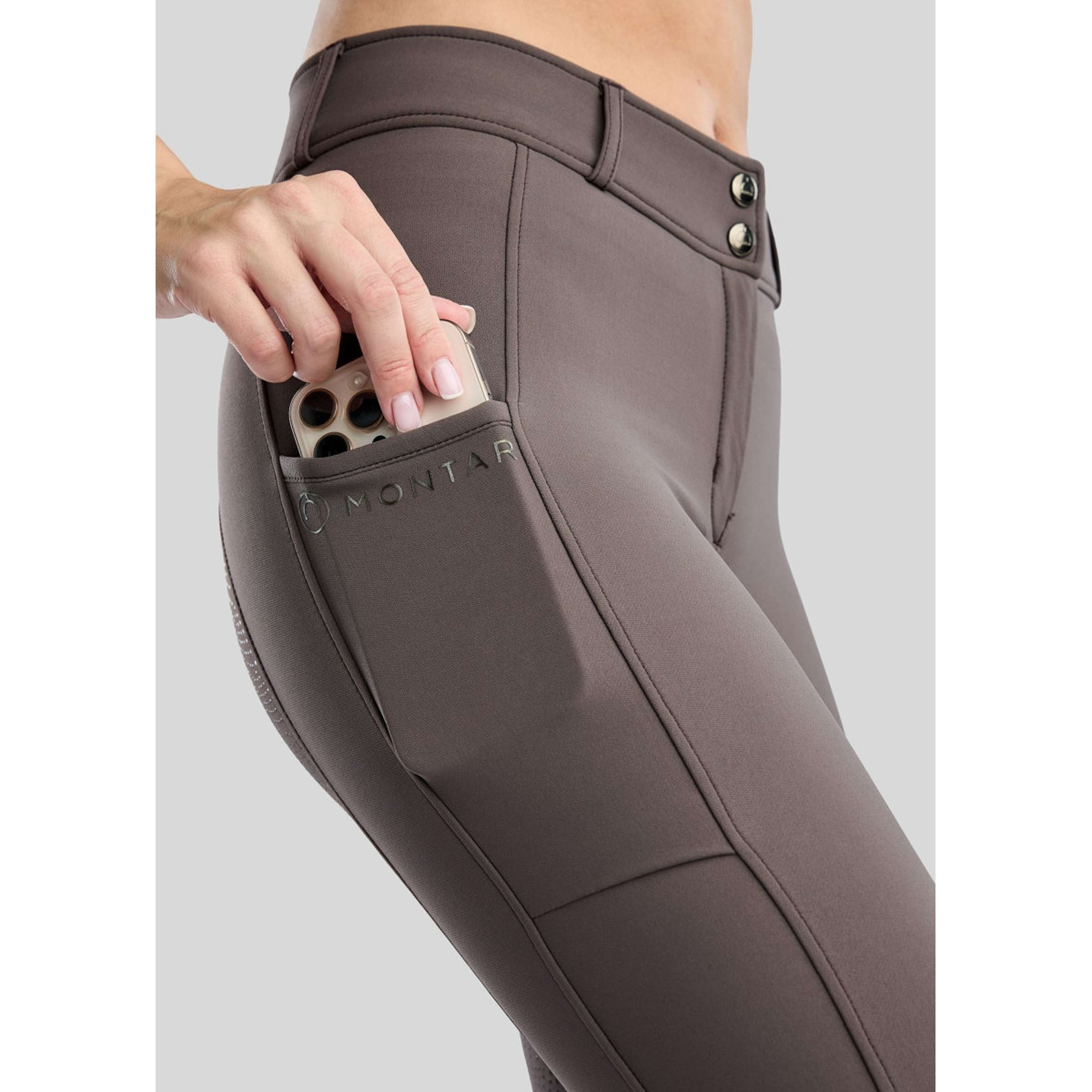Montar Pantaloni da Equitazione MoMegan Full Grip Black Peony