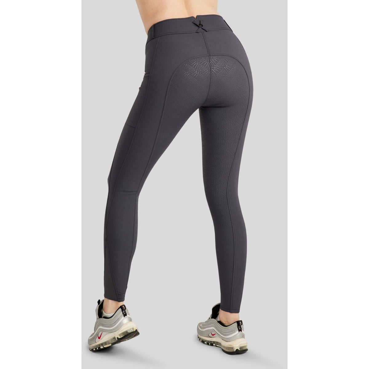 Montar Pantaloni da Equitazione Megan Full Grip Slate Grey