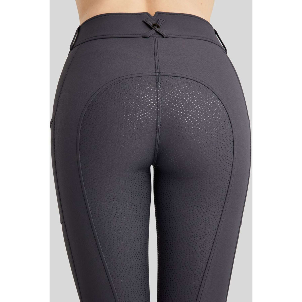 Montar Pantaloni da Equitazione Megan Full Grip Slate Grey