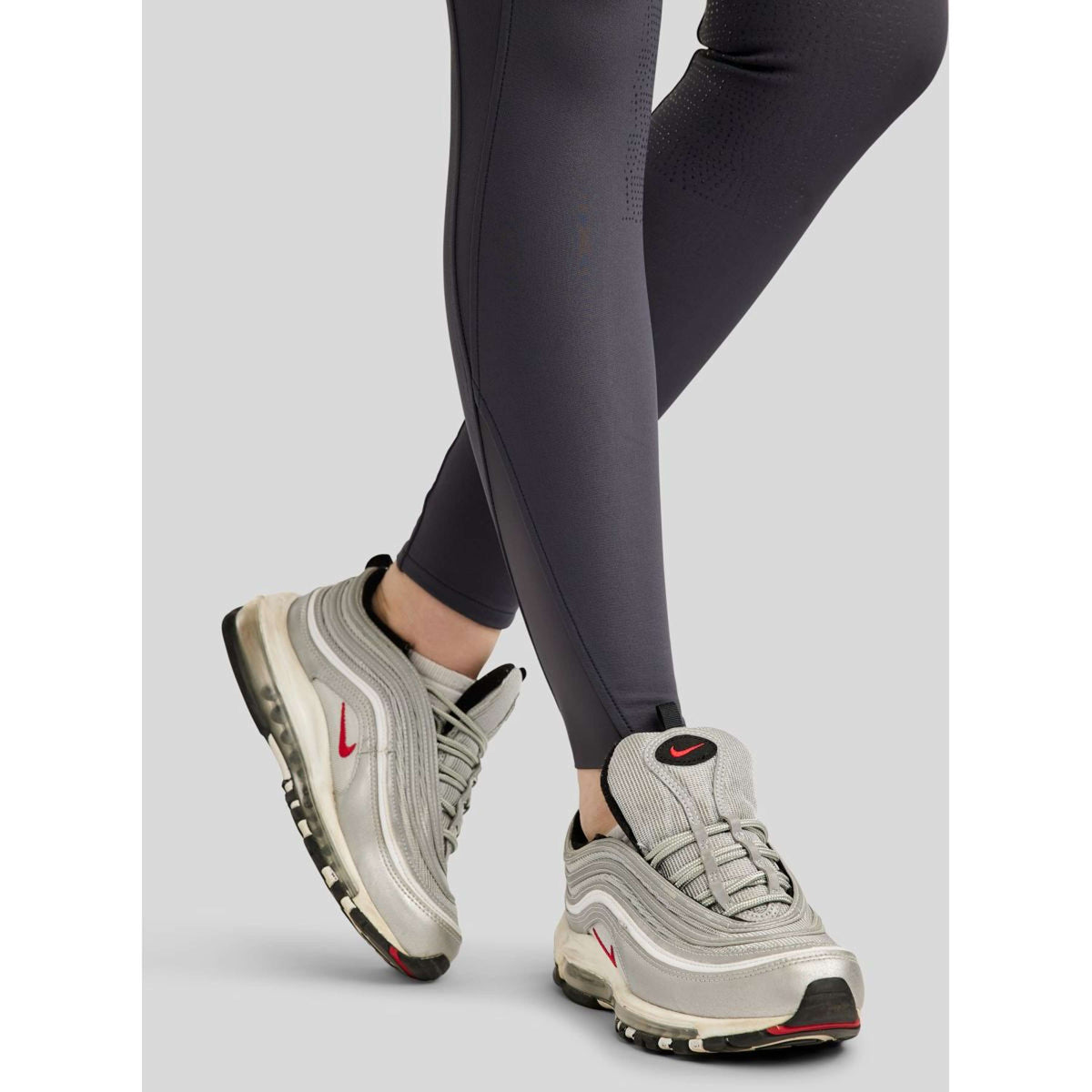 Montar Pantaloni da Equitazione Megan Full Grip Slate Grey
