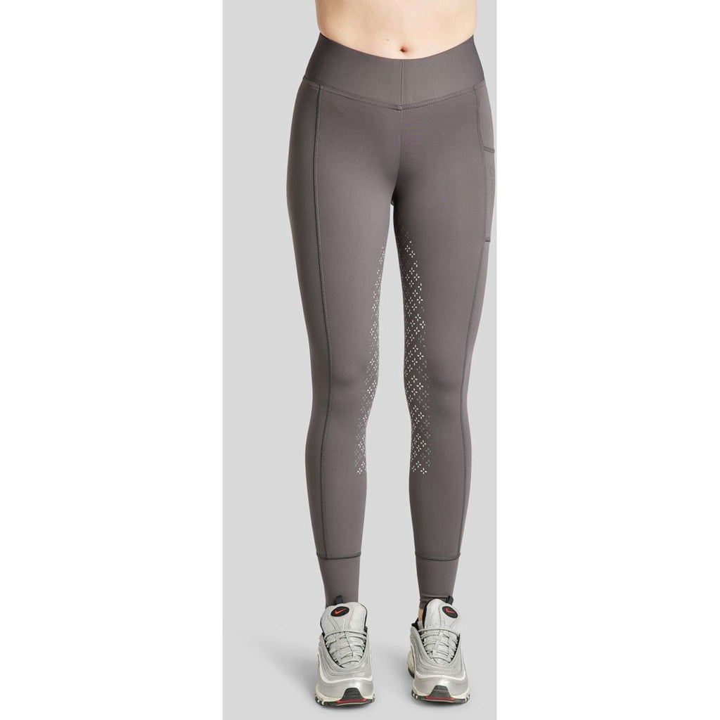 Montar Leggings da Equitazione Selena Pull On FullGrip Grigio