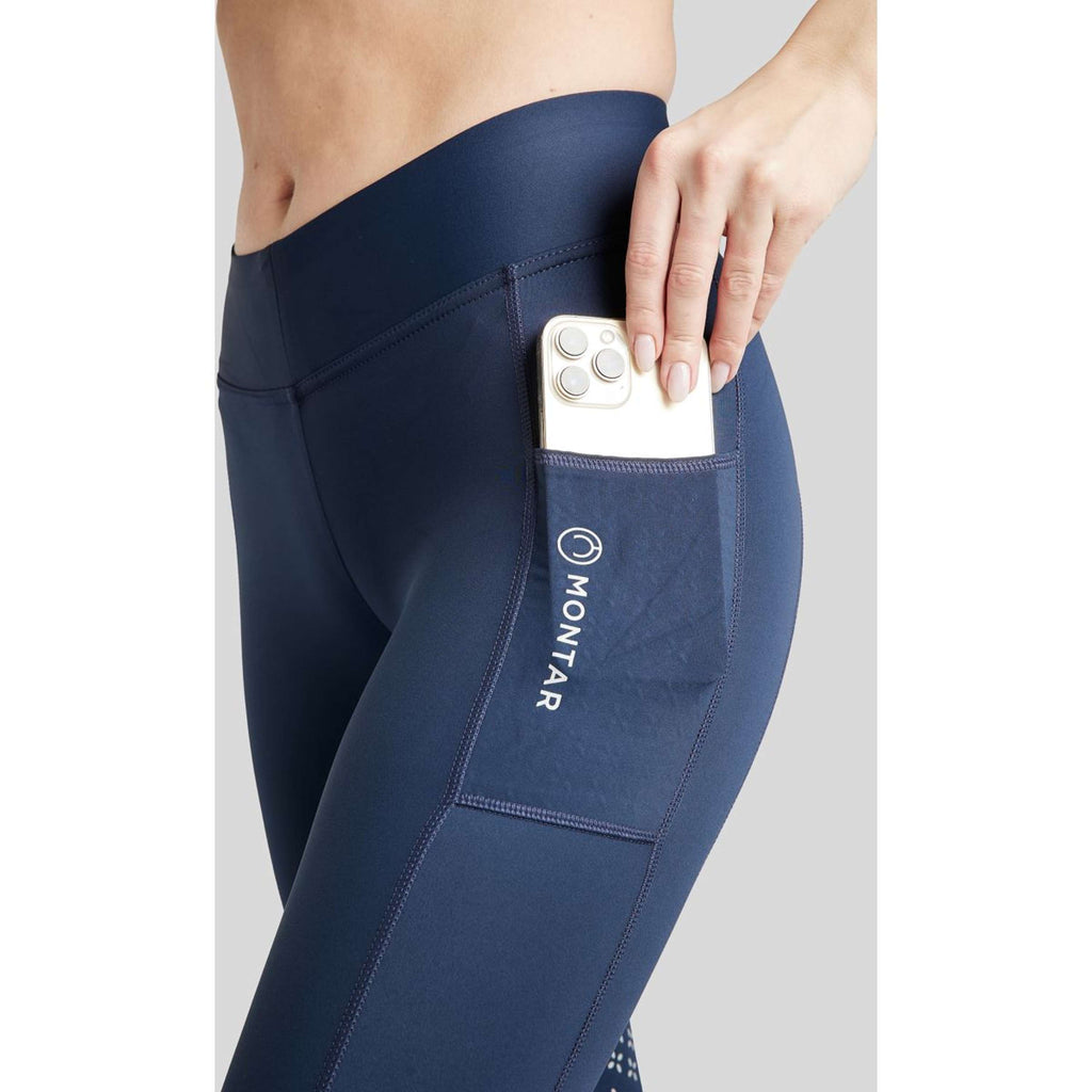 Montar Leggings da Equitazione Selena Pull On FullGrip Navy