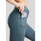 Montar Pantaloni da Equitazione MoZida Presa del ginocchio Dark Slate