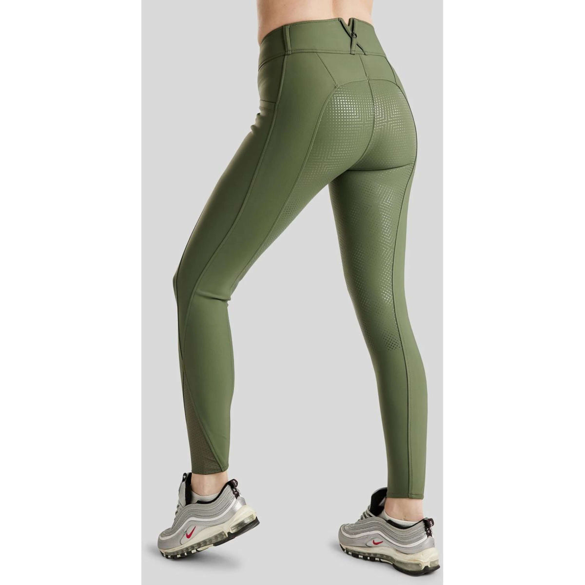 Montar Pantaloni da Equitazione Full Grip Pine Green