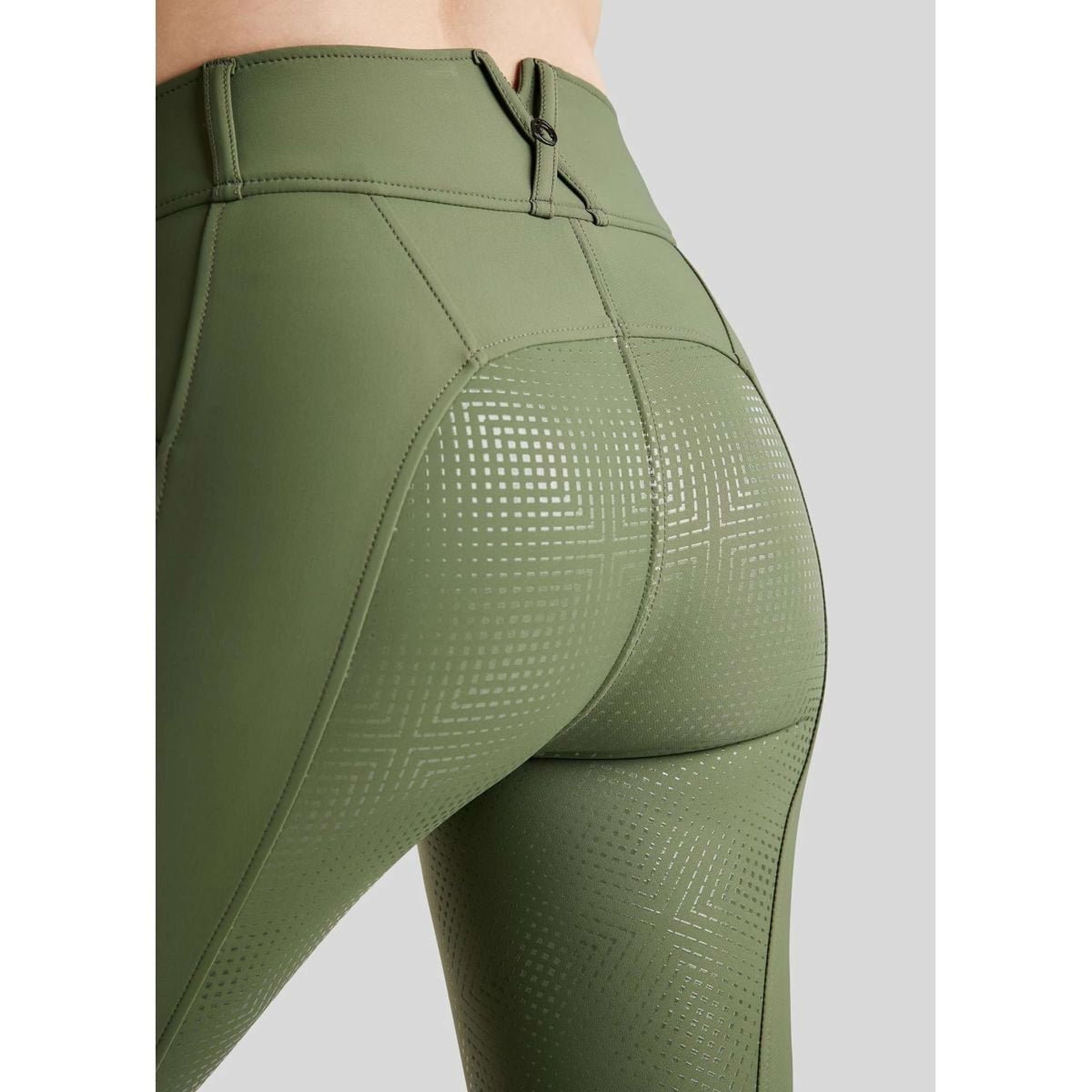 Montar Pantaloni da Equitazione Full Grip Pine Green