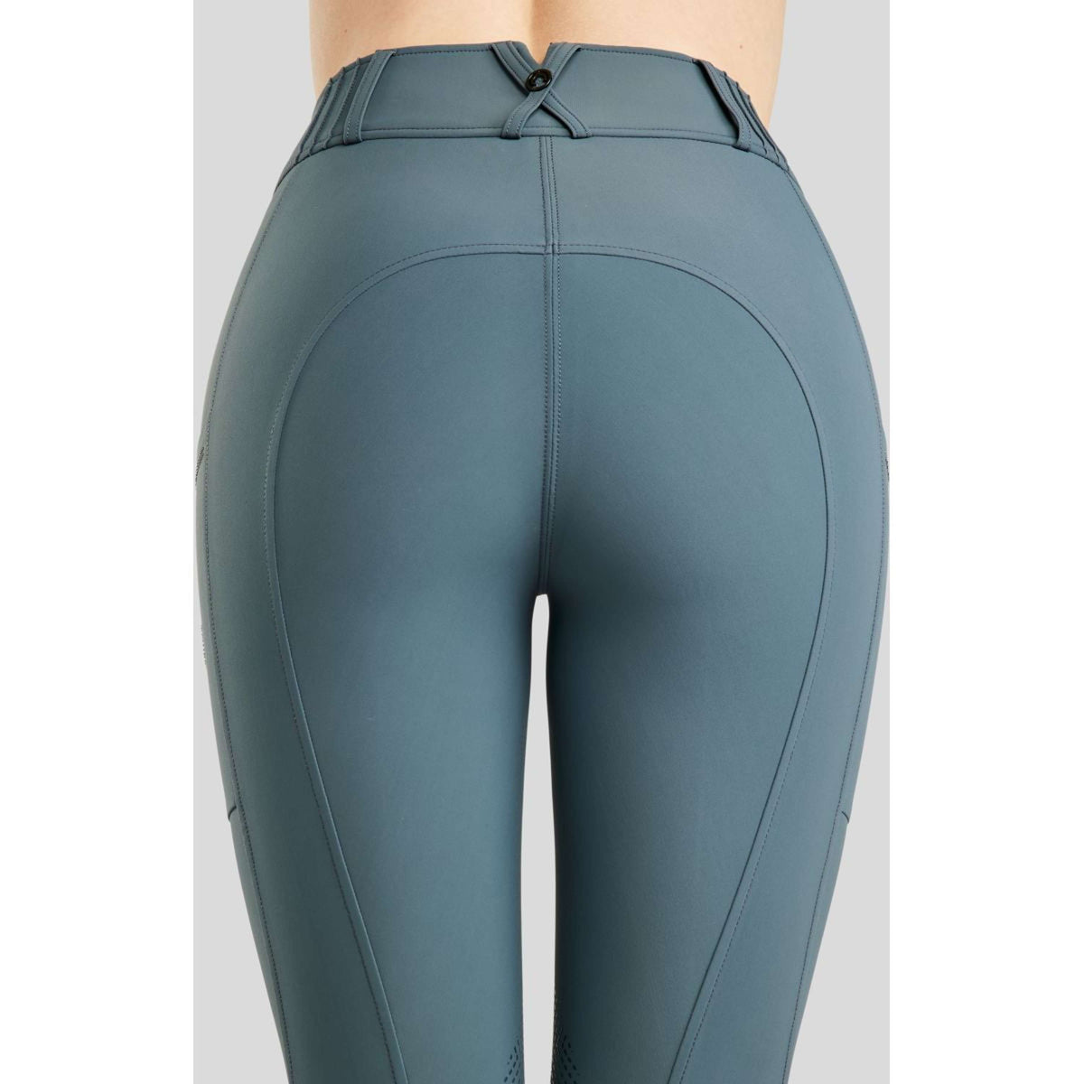 Montar Pantaloni da Equitazione MoZuna Gun Metal Crystals Presa del ginocchio Dark Slate