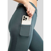 Montar Leggings da Equitazione MoZuna Gun Metal Crystals Full Grip Dark Slate