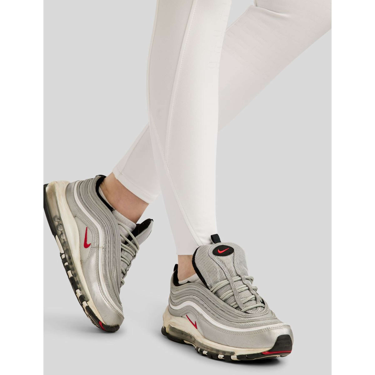 Montar Pantaloni da Equitazione MoLila Champagne Crystals Full Grip Bianco
