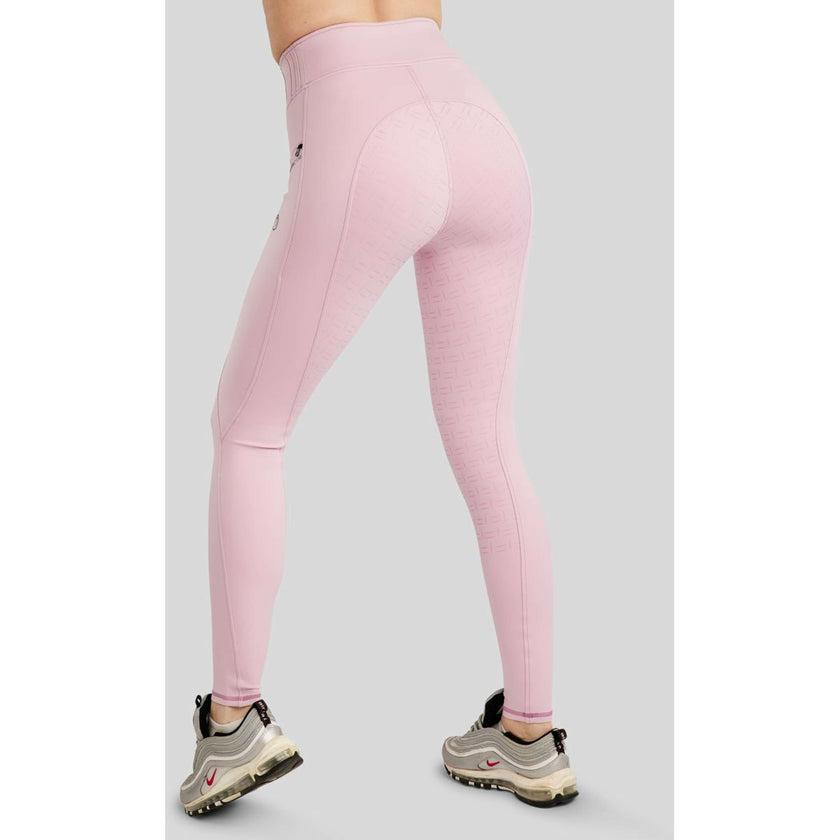 Montar Leggings da Equitazione MoPearl Pintuck Full Grip Candy Pink