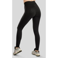 Montar Leggings da Equitazione MoPearl Pintuck Full Grip Nero