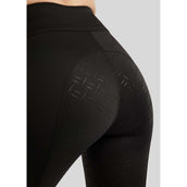 Montar Leggings da Equitazione MoPearl Pintuck Full Grip Nero