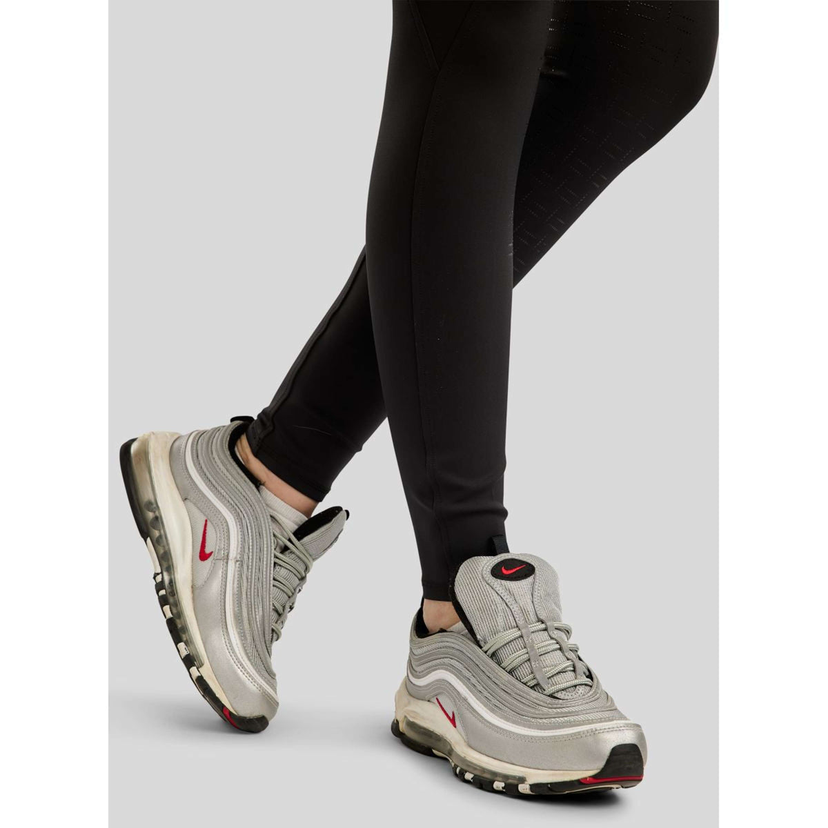 Montar Leggings da Equitazione MoPearl Pintuck Full Grip Nero