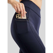 Montar Leggings da Equitazione MoPearl Pintuck Full Grip Navy