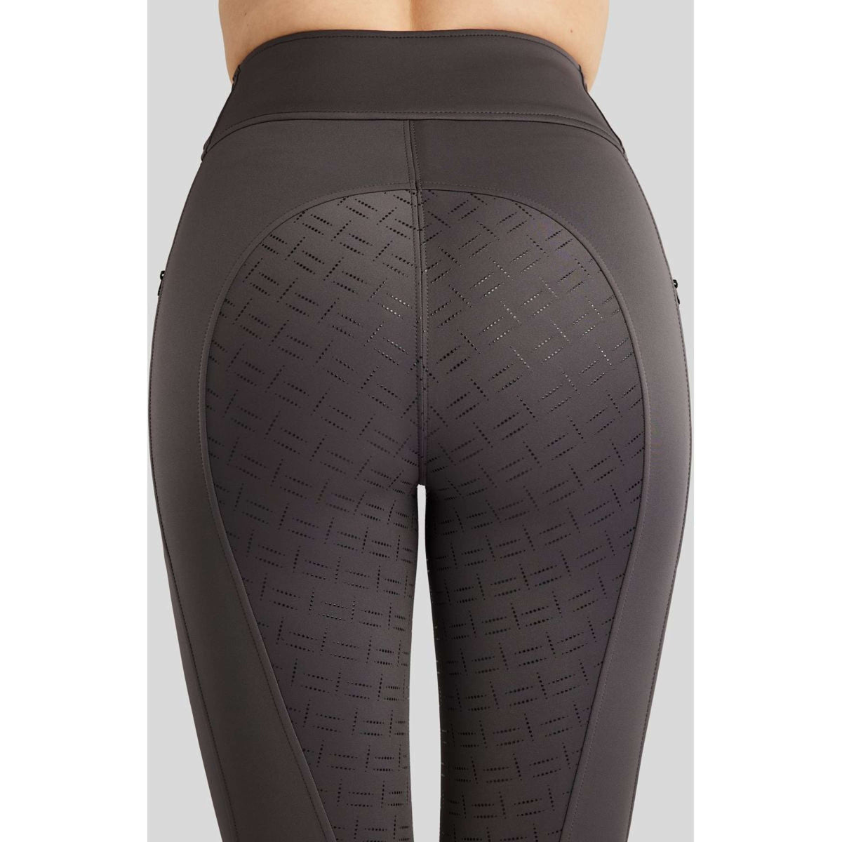 Montar Leggings da Equitazione MoPearl Pintuck Full Grip Slate Grey