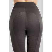 Montar Leggings da Equitazione MoPearl Pintuck Full Grip Slate Grey