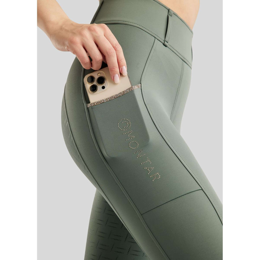 Montar Leggings da Equitazione MoLila Champagne Crystals Full Grip Giada