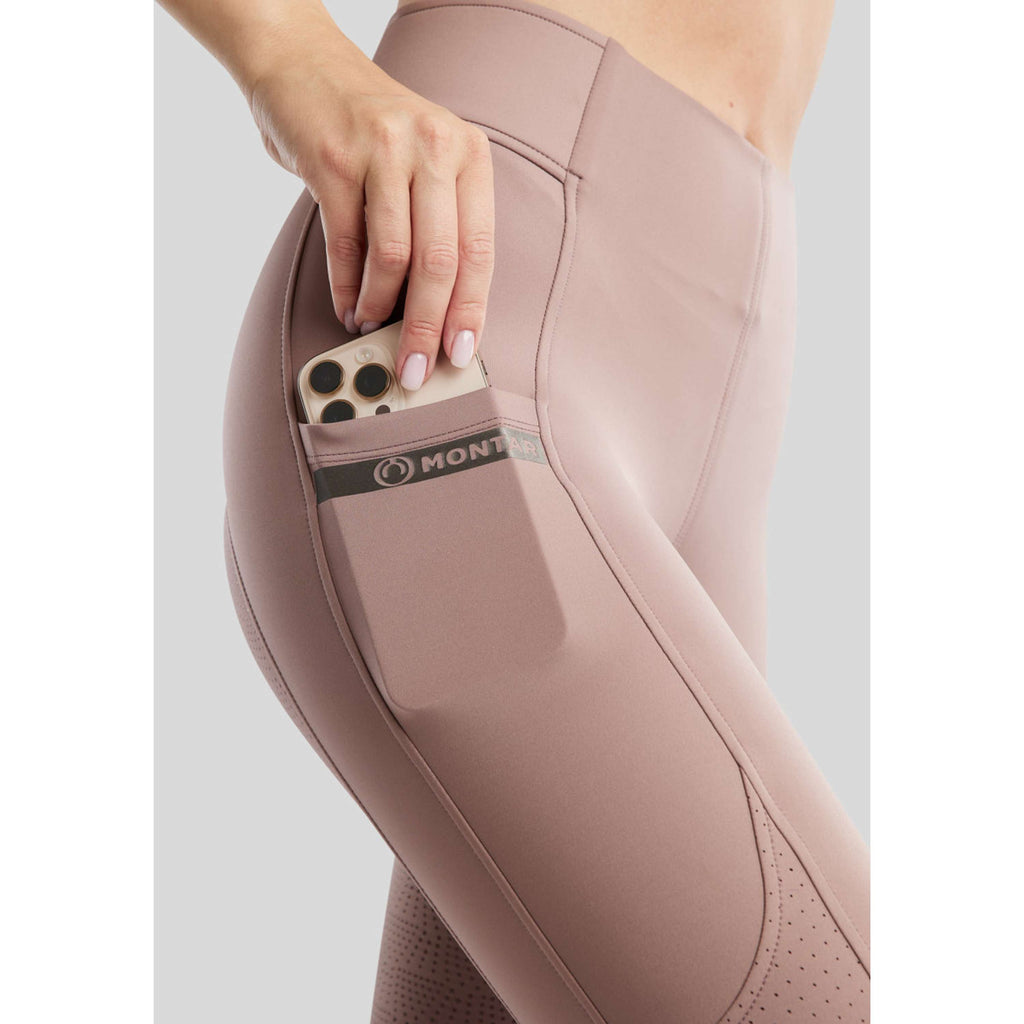Montar Leggings da Equitazione MoTilley Full Grip Blush
