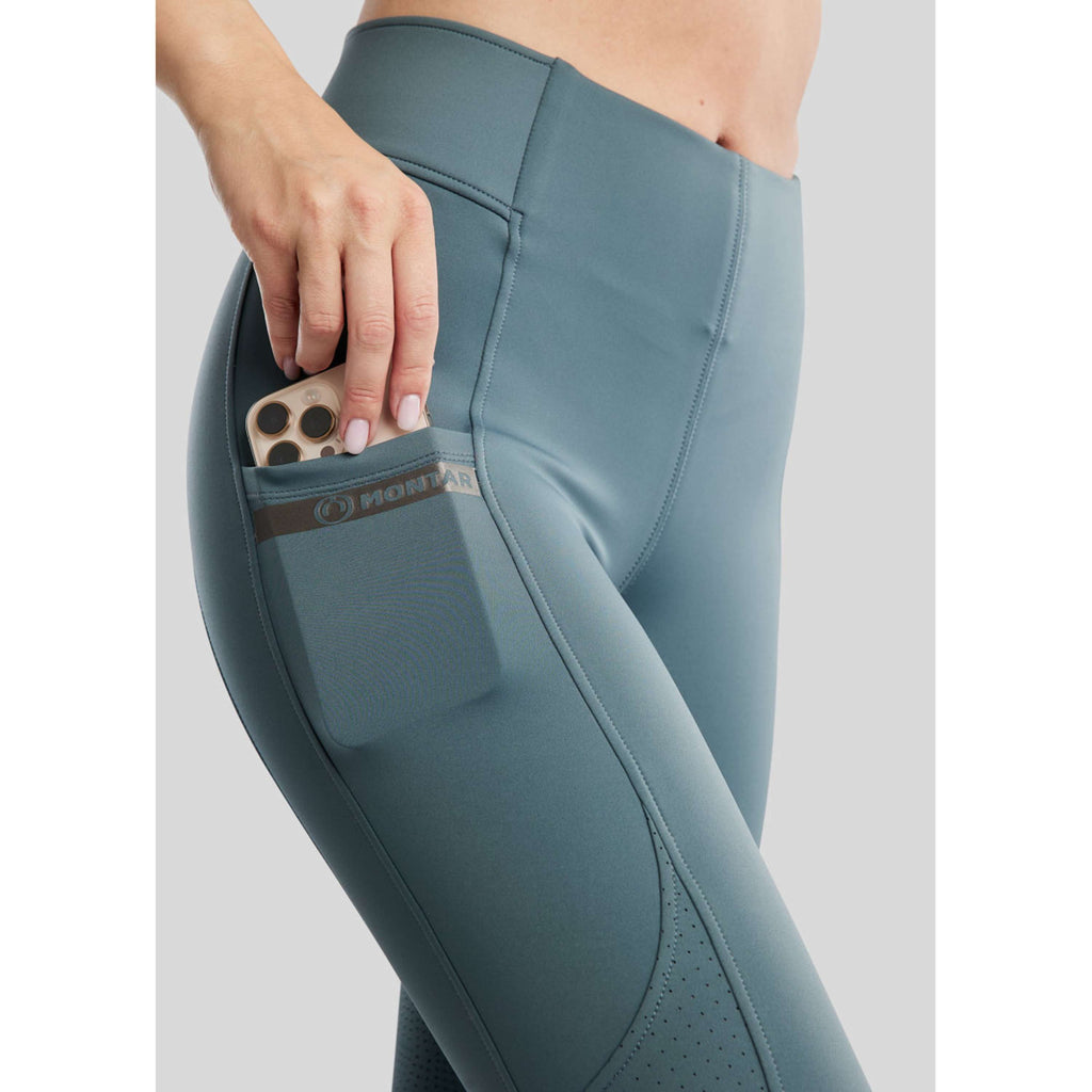 Montar Leggings da Equitazione MoTilley Full Grip Dark Slate