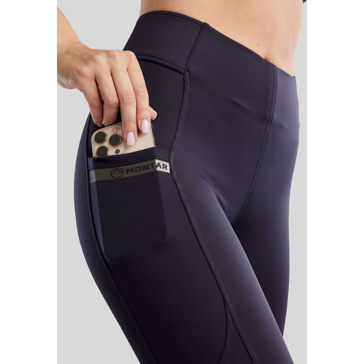 Montar Leggings da Equitazione MoTilley Full Grip Navy