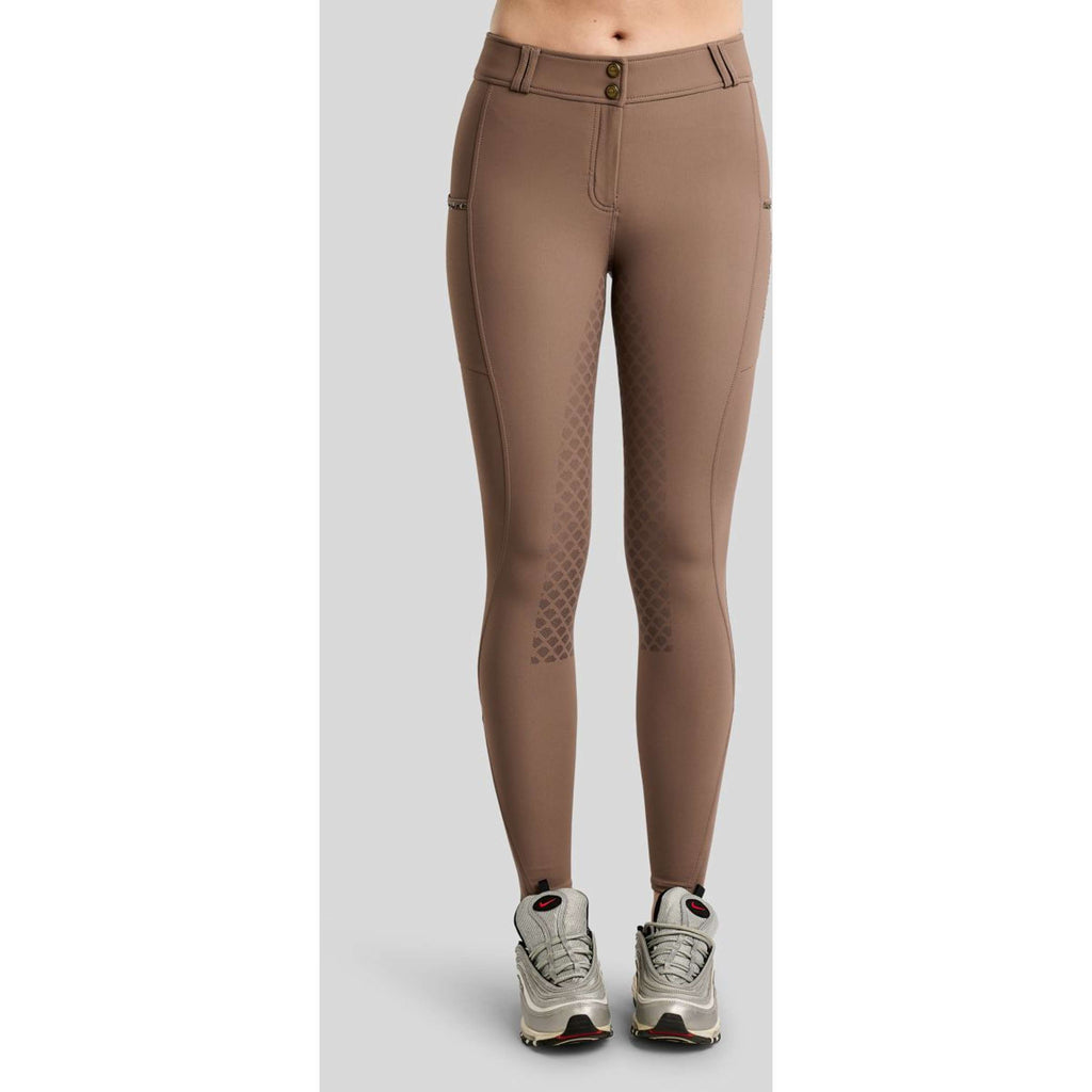 Montar Pantaloni da Equitazione MoVeronica Golden Quartz Full Grip Nougat Brown