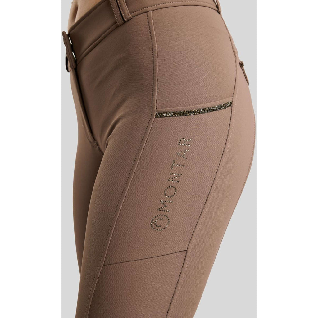 Montar Pantaloni da Equitazione MoVeronica Golden Quartz Full Grip Nougat Brown