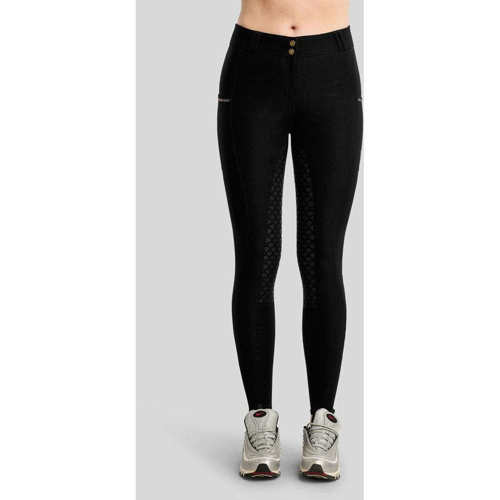 Montar Pantaloni da Equitazione MoVeronica Golden Quartz Full Grip Nero