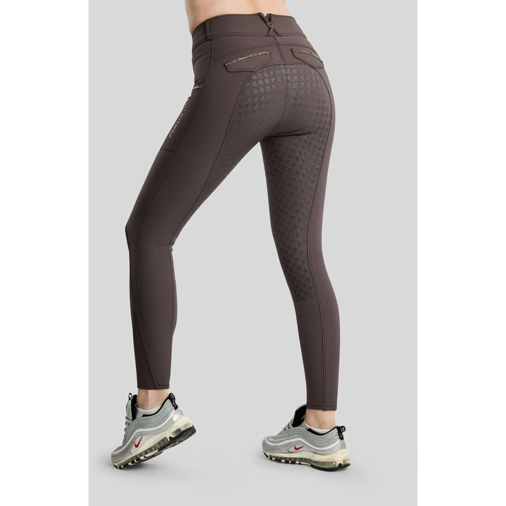 Montar Pantaloni da Equitazione MoVeronica Golden Quartz Full Grip Black Peony