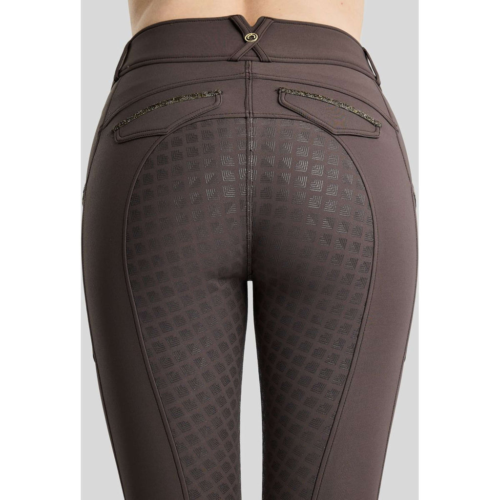 Montar Pantaloni da Equitazione MoVeronica Golden Quartz Full Grip Black Peony