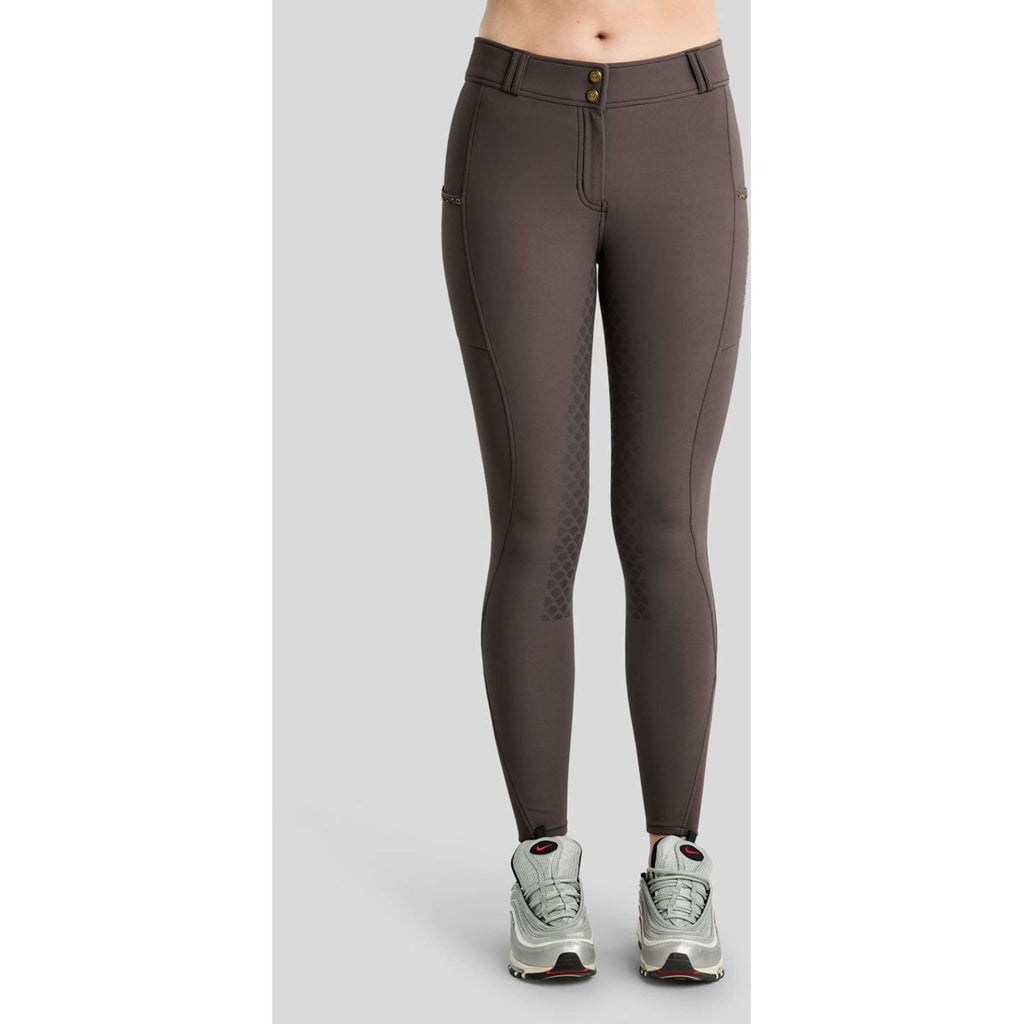 Montar Pantaloni da Equitazione MoVeronica Golden Quartz Full Grip Black Peony
