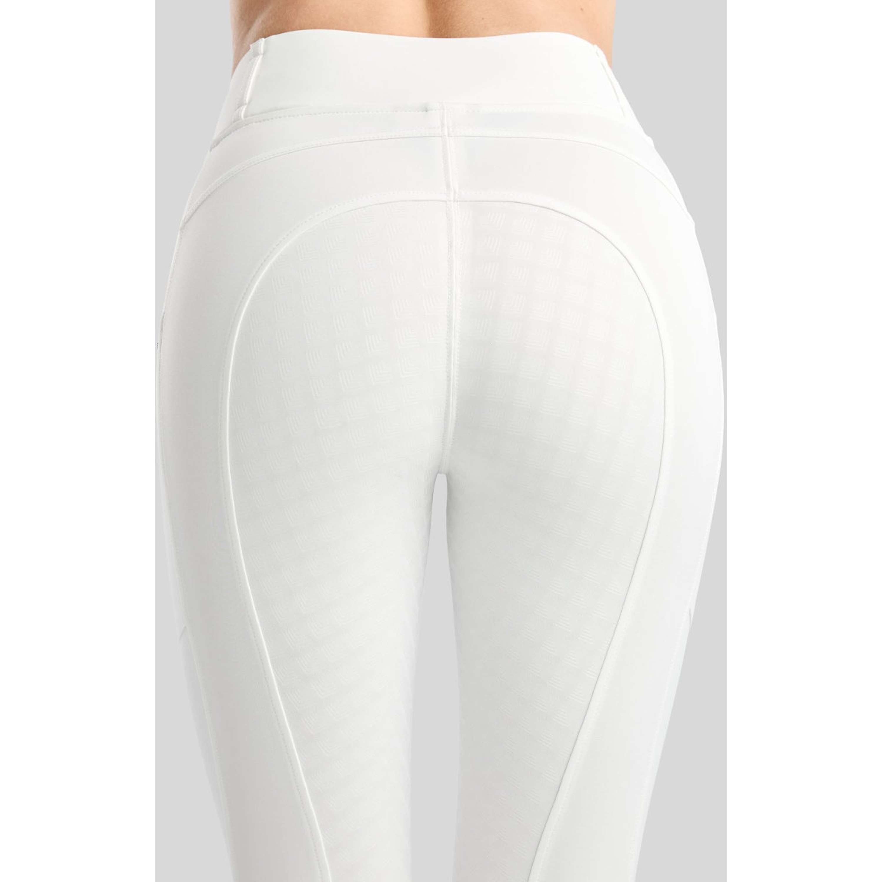 Montar Leggings da equitazione termici MoVeronica Golden Quartz Full Grip Bianco