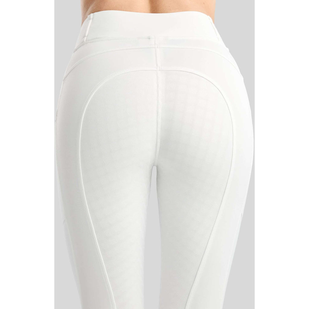 Montar Leggings da equitazione termici MoVeronica Golden Quartz Full Grip Bianco