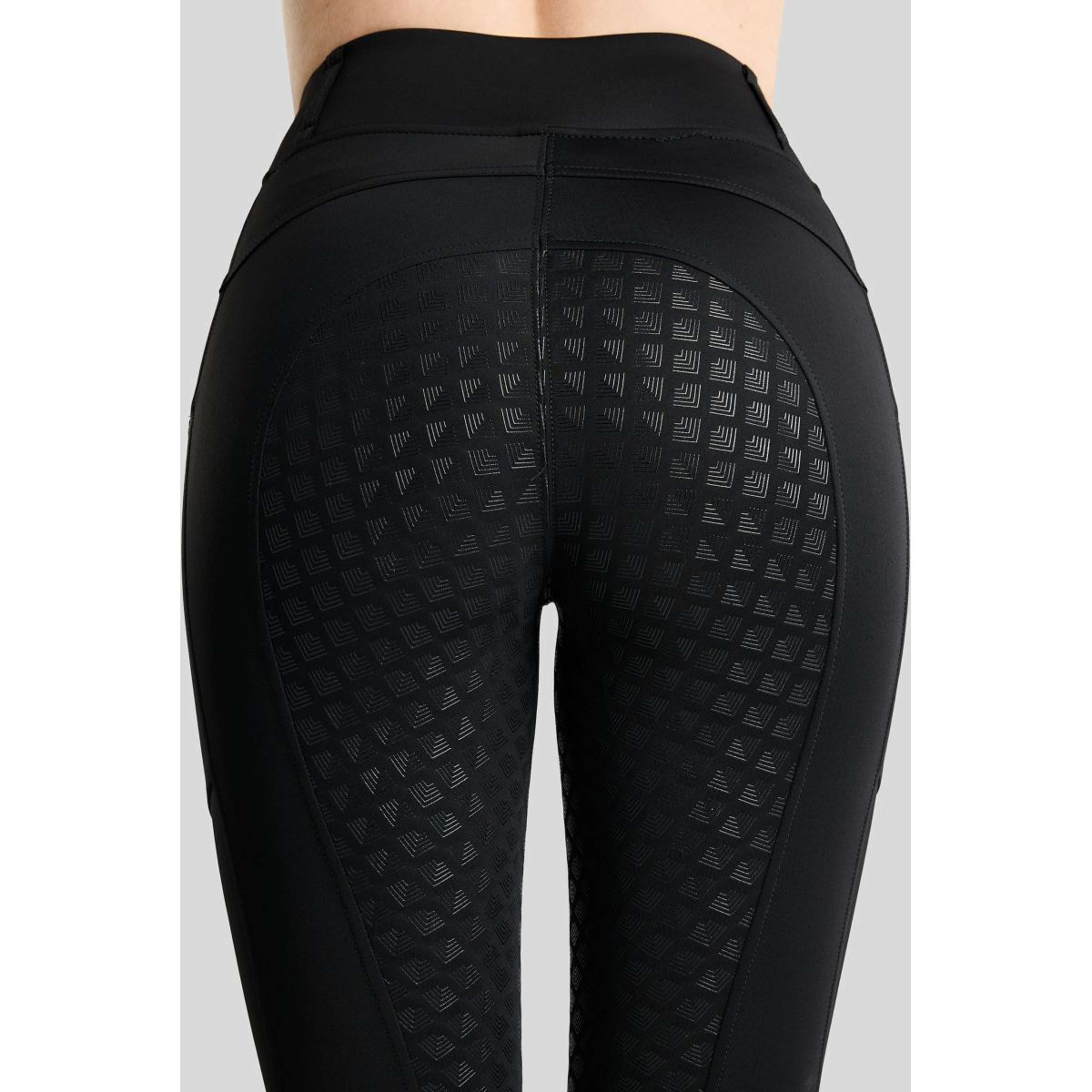 Montar Leggings da equitazione termici MoVeronica Golden Quartz Full Grip Nero