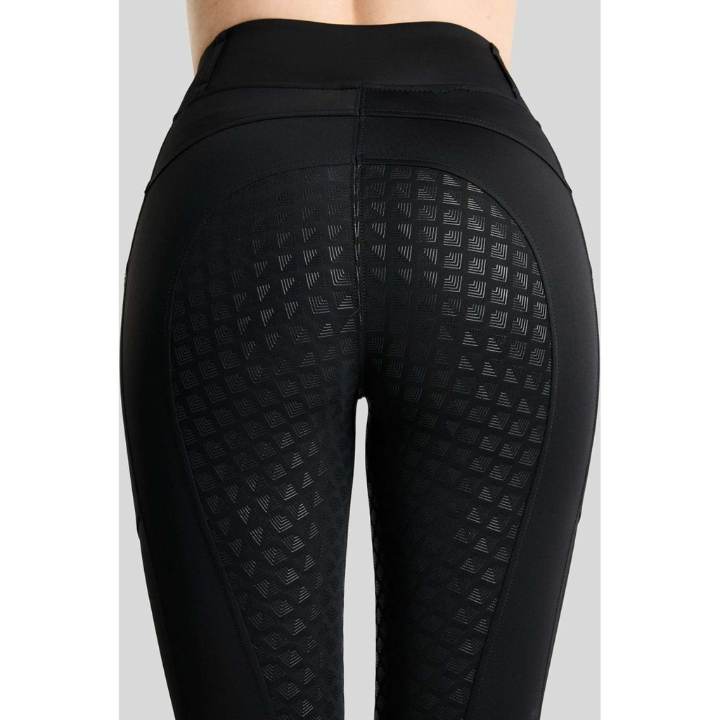 Montar Leggings da equitazione termici MoVeronica Golden Quartz Full Grip Nero