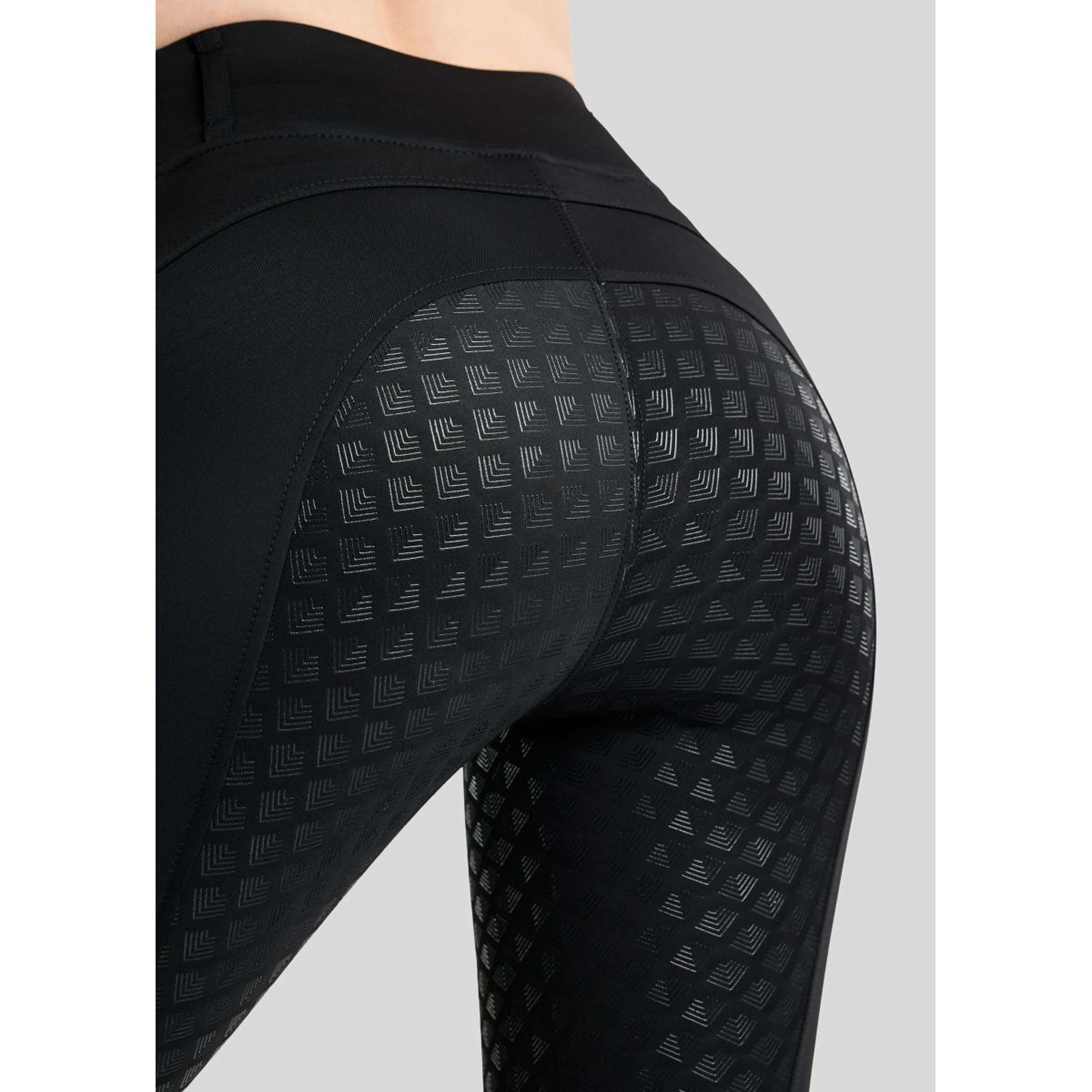 Montar Leggings da equitazione termici MoVeronica Golden Quartz Full Grip Nero
