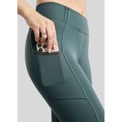 Montar Leggings da equitazione termici MoVeronica Golden Quartz Full Grip Dark Slate