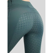 Montar Leggings da equitazione termici MoVeronica Golden Quartz Full Grip Dark Slate