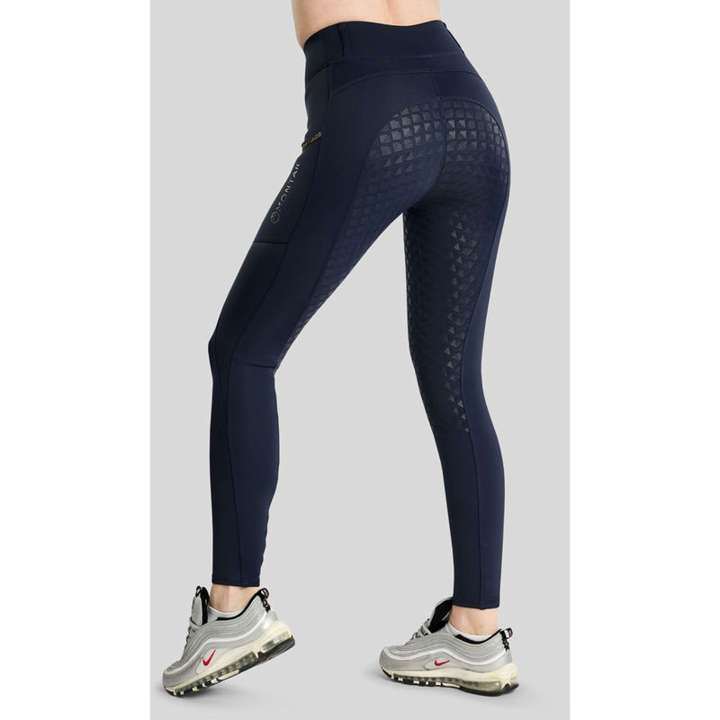 Montar Leggings da equitazione termici MoVeronica Golden Quartz Full Grip Navy