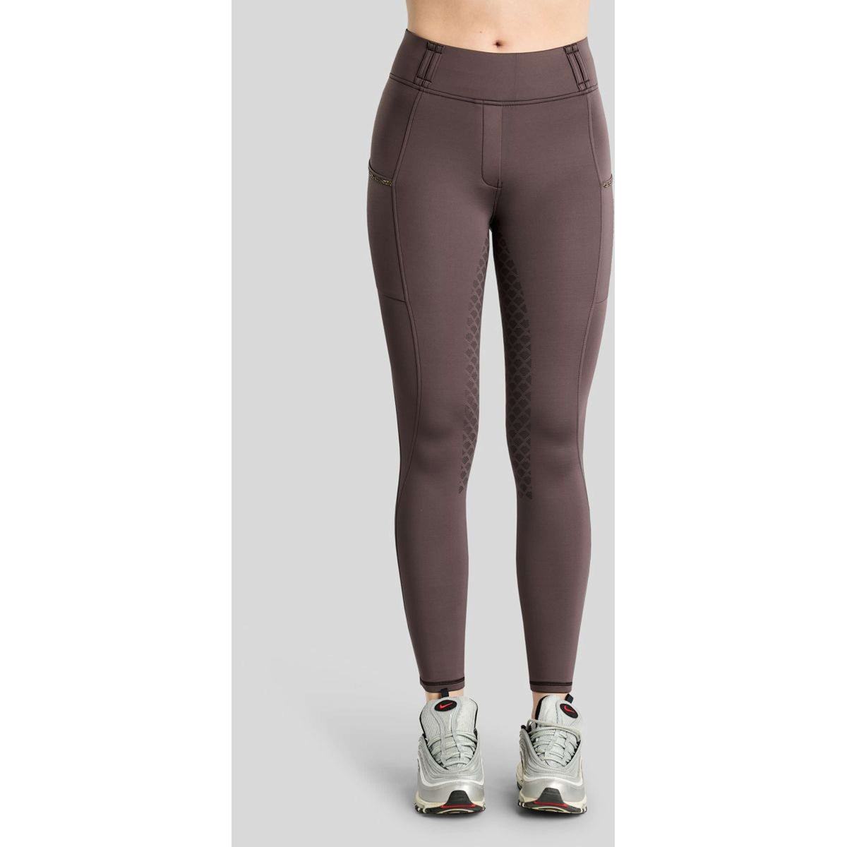 Montar Leggings da equitazione termici MoVeronica Golden Quartz Full Grip Black Peony