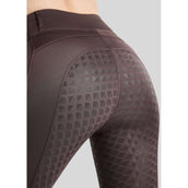 Montar Leggings da equitazione termici MoVeronica Golden Quartz Full Grip Black Peony