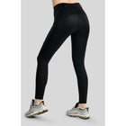 Montar Leggings da equitazione termici MoAddie Hybrid Gun Metal Logo Full Grip Nero